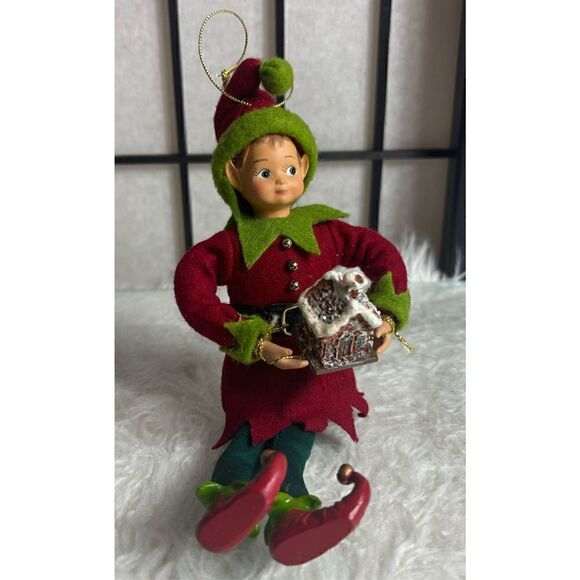 Vintage TJ’s Christmas Elve Ornament With Bendable Arms & Legs - Picture 1 of 4
